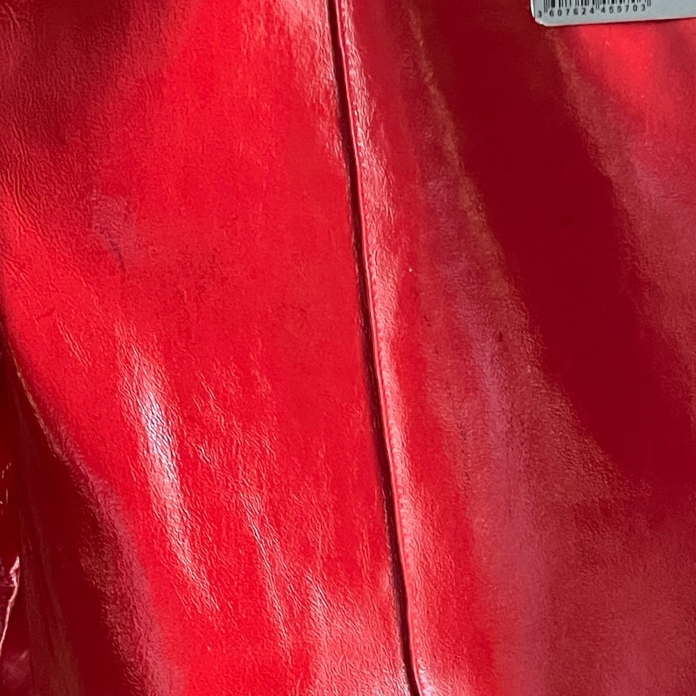 Zadig & Voltaire NWT Red Peko Vinyle 100% Lamb Leather Pant FR 36 CALL OUT - Picture 7 of 16